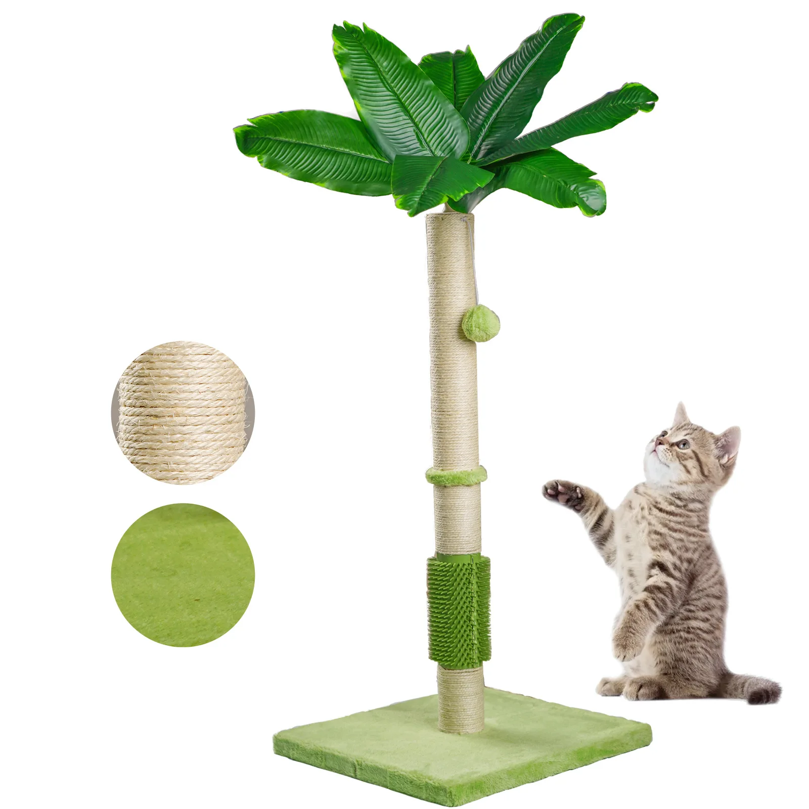 Pet sisal cat scratching board does not drop crumbs scratching post cat claw board climbing post vertical L-shaped cat supplies