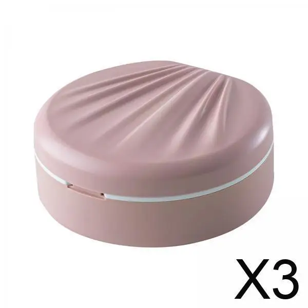 

Braces Storage Box with Mirror Lightweight Denture Box Case Removable Teeth Appliance Holder for Travel Office