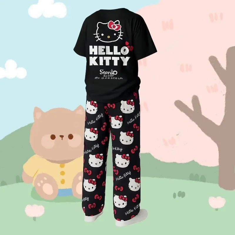 2026 جديد مرحبا كيتي زوجين ملابس عيد الحب هدية الكريسماس مزيج القطن لينة لطيف مطبوعة مطابقة تصميم الموضة العصرية #3