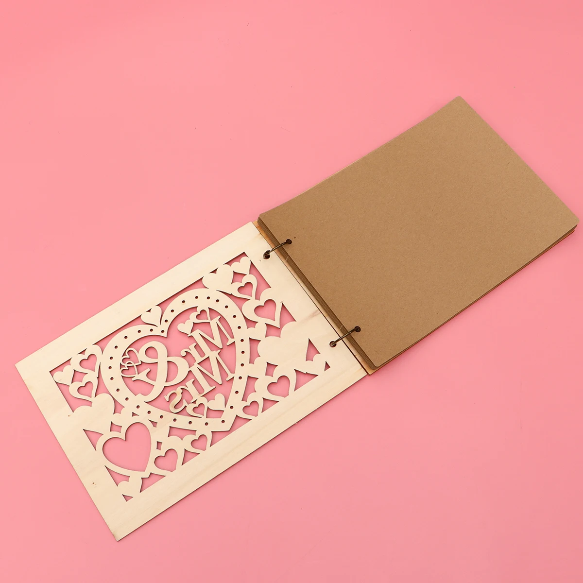 

Log Book Guest Attendance for Wedding Commemorate Stylish Party Wooden Bridesmaid