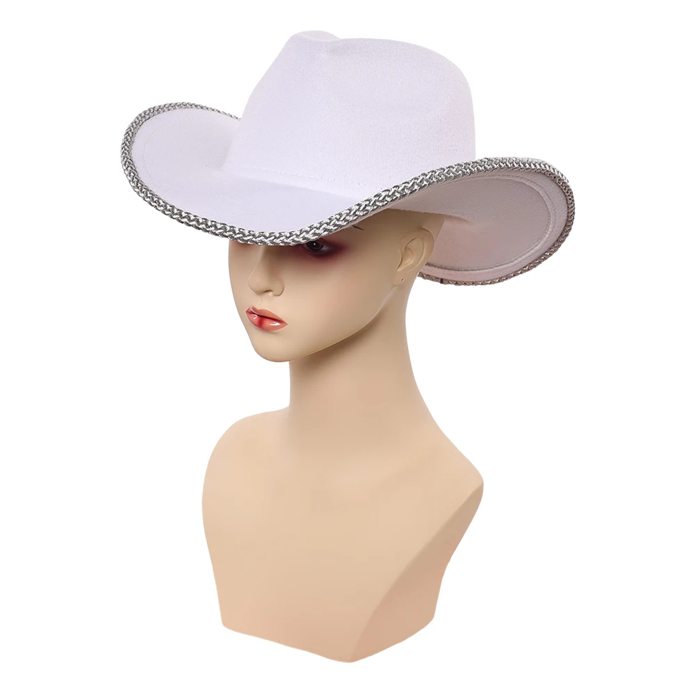 2026 Pirate Cosplay Nico Robin White Woolen Hat Women Adult Cosplay Cap Halloween Party Carnival Accessories view 4