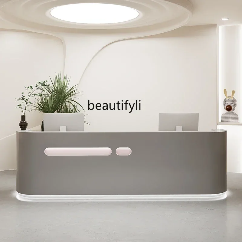 

cqyBeauty salon checkout page Medical beauty reception, skin management center service desk company, reception desk