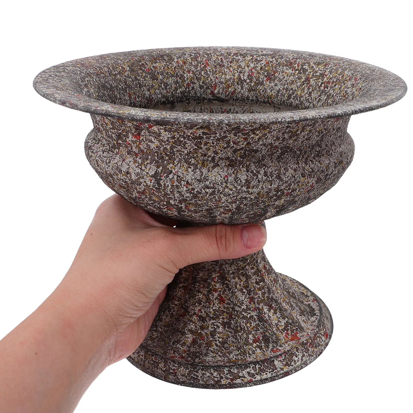 

Vintage Iron Urn Flower Vase Decorative Retro French Tabletop Planter Holder for Dried Floral Arrangements Wedding Centerpiece