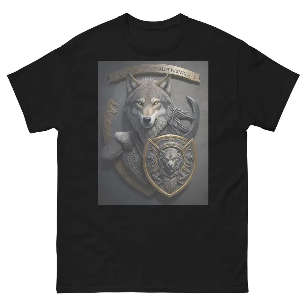 Valhalla Wolf Of Odin Viking Coat Of Arms Art T-Shirt Clothes Unisex T-shirts Casual Cotton Luxury Brand Fashion Couple's Cloths