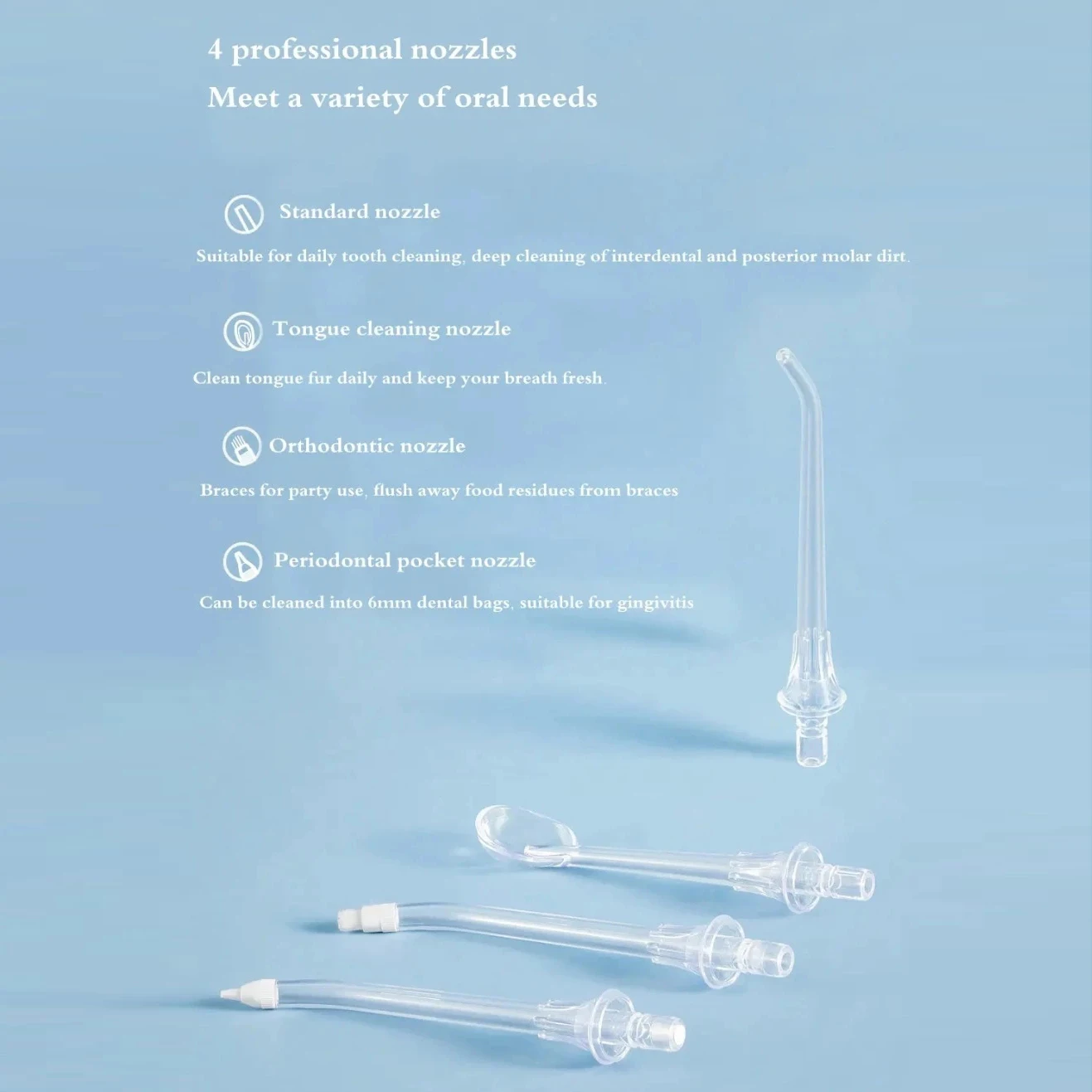 XIAOMI Mijia 스마트 전기 구강 Irrigator IPX7 Waterfroof 치과 워터 제트 Flosser 4 모드 구강 청소 W/4 NozzlesMemory