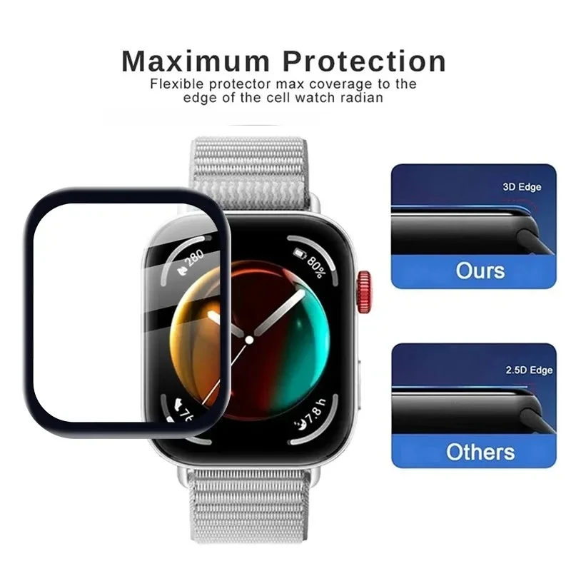 1-2PCS Screen Protector For Huawei Watch Fit 3 Soft Protective Cover Film for Huawei Watch Fit3 HD Films Smartwatch Accessories