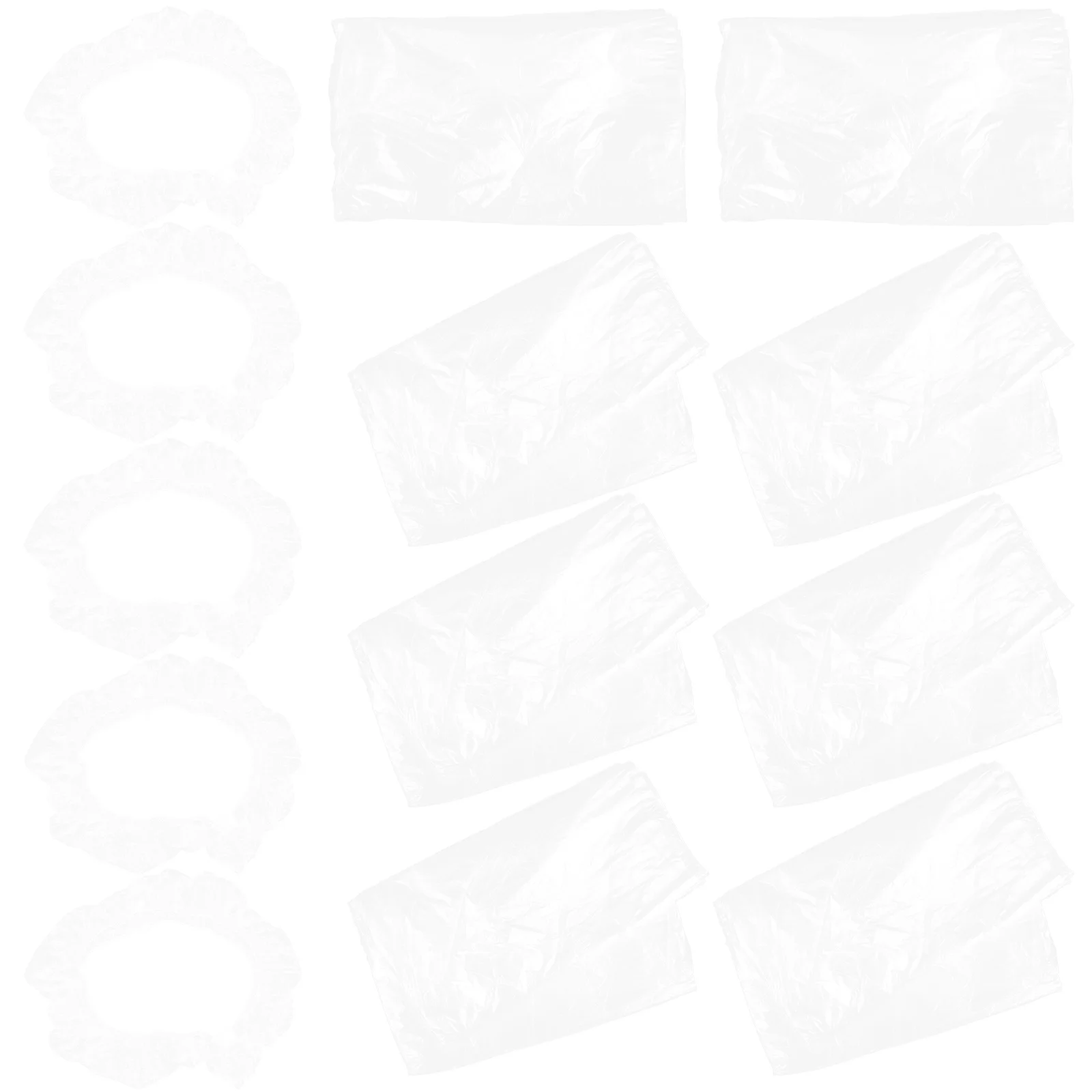 

10pcs Steering Wheel Covers 20pcs Plastic Car Seat Covers Disposable Repair Shop Accessories Protect Seats Suitable Various
