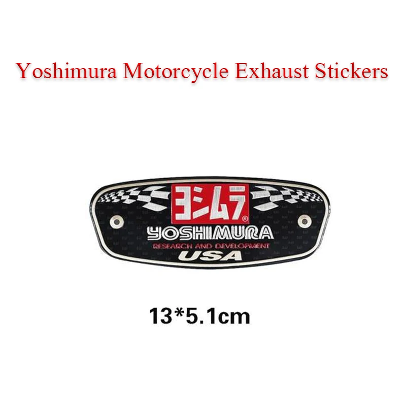 3D Stickers Decals Accessories Aluminum Motorcycle YOSHIMURA R11 R77 Alpha Exhaust Pipe For Honda Yamaha Kawasaki Heat-Resistant