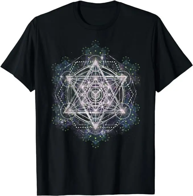 NEW LIMITED Sacred Geometry Earth Sun and Moon T-Shirt Size S-5XL