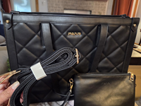 MOSISO Laptop Tote Bag for Women 15.6 inch PU Leather Large Capacity Teacher Computer Briefcase for Business Office Black Pink