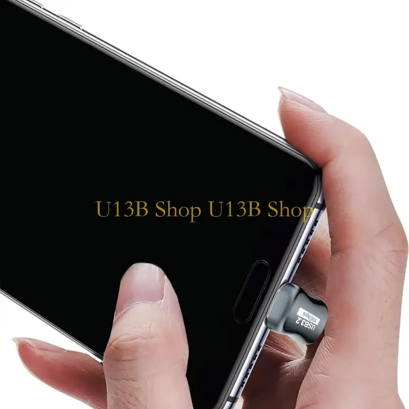 U13B PD100W USB C vers USB C Cable Cordon données rapide 10 Gbit / s pour les tablettes d'ordinateurs portables