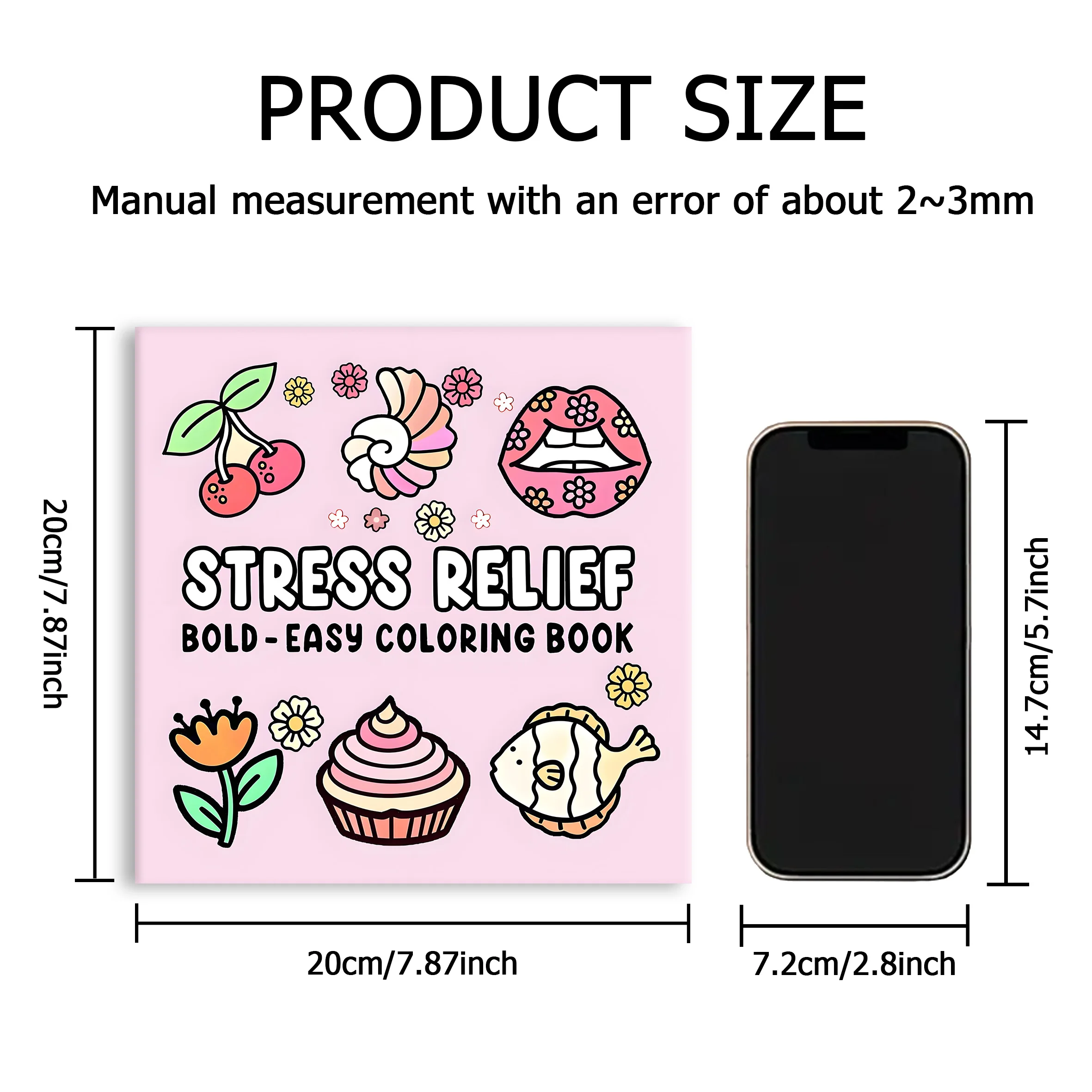 Bold-easy Patterns Coloring Book for Adults Cute Drawing Book Perfect Gift for Party and Birthday