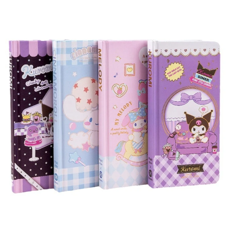 Kawaii kuromi Egyhetes planner Füzet sanrio planner journals Füzet matricák Előjegyzési naptár 2025 aranyos Jegyzetblokk lányok Iskola Anyagellátás