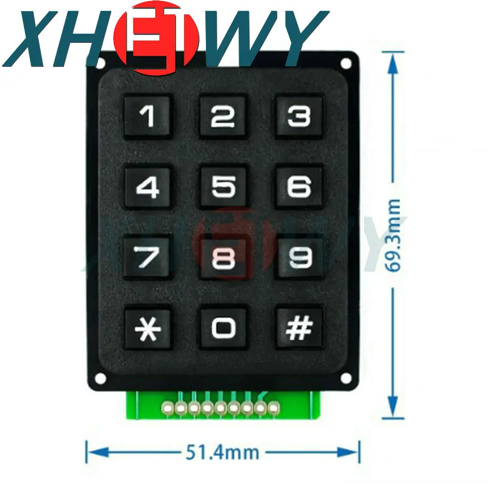 3*4 4*4 Matrix Switch Keyboard Keypad Array Module ABS Plastic Keys 4x4 3x4 12 16 Key Button Membrane Switch DIY Kit for Arduino