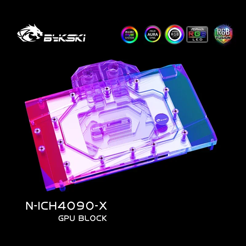 Imagem -04 - Bykski-gpu Water Block Usado para Inno3d Geforce Rtx 4090 Ichill Placa de Vídeo Radiador de Refrigeração Luz Argb N-ich4090-x