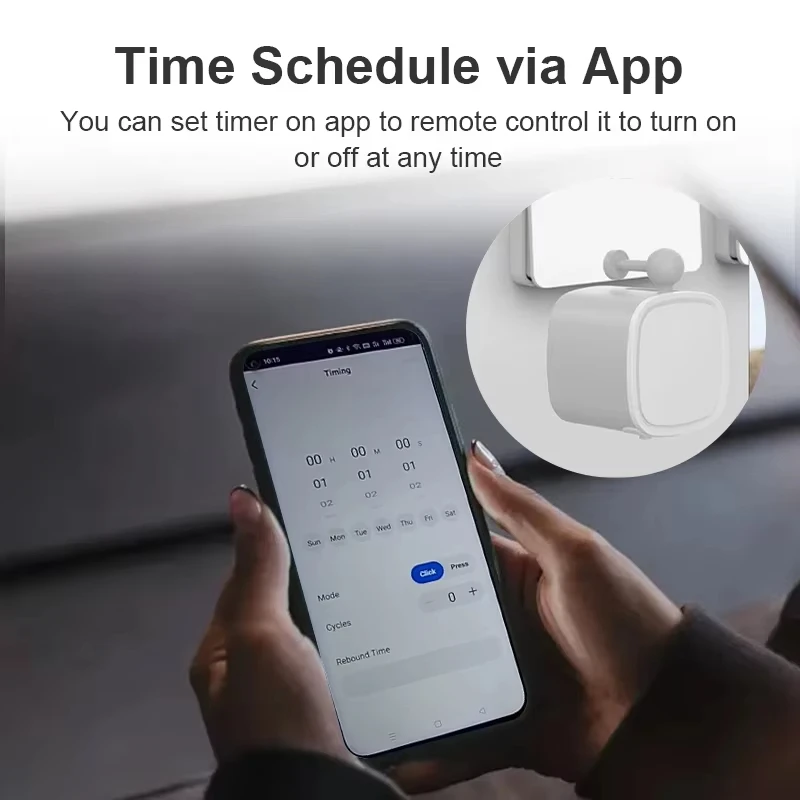 Tuya Bluetooth Smart Finger Robot Switch Button Pusher App Remote Control Google Home Alexa Voice Control Requires Bluetooth Hub