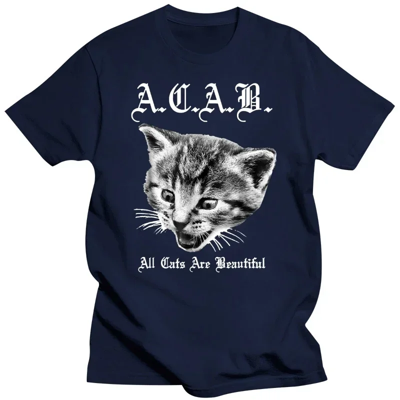 mens t shirt herren clothes cotton All Cats Are Beautiful shirts - ACAB Hot Sale Brand New Fashion Summer Men A.C.A.B. T-Shirt