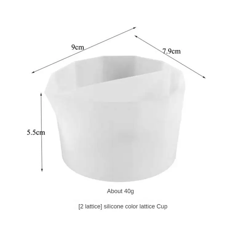 Taza mezcladora de colores de Resina de silicona, 2/3/4/5 rejillas, taza dividida, taza de distribución, resina epoxi, pintura acrílica, herramienta para hacer artesanías