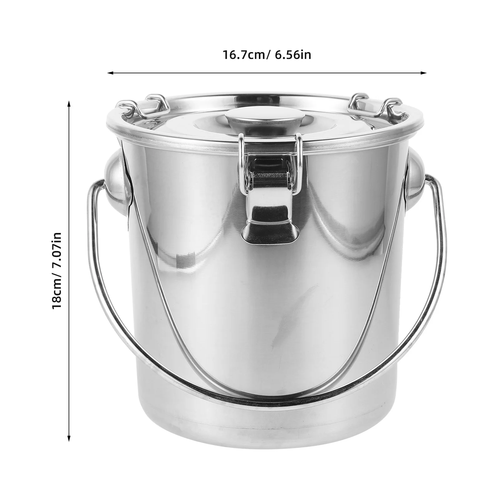 Stainless Steel Sealed Bucket Airtight Food Storage Container For Coffee Beans Sugar Rice Flour Large Decorative Canister