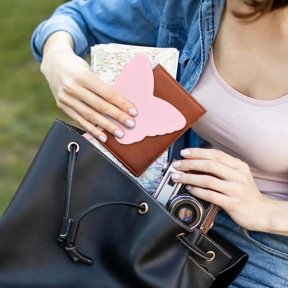 مع مقبض على شكل فراشة، مرايا محمولة باليد، تصميم لافتة للنظر، مرآة يد لمستحضرات التجميل موثوقة ومتينة على شكل فراشة