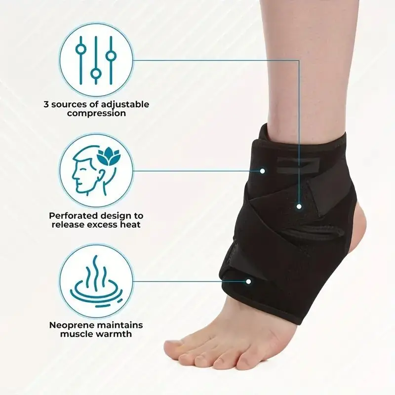 Adjustable Ankle Brace Breathable & Comfortable Elastic Ankle Support Sleeve Running Basketball Volleyball Foot Tendon Support