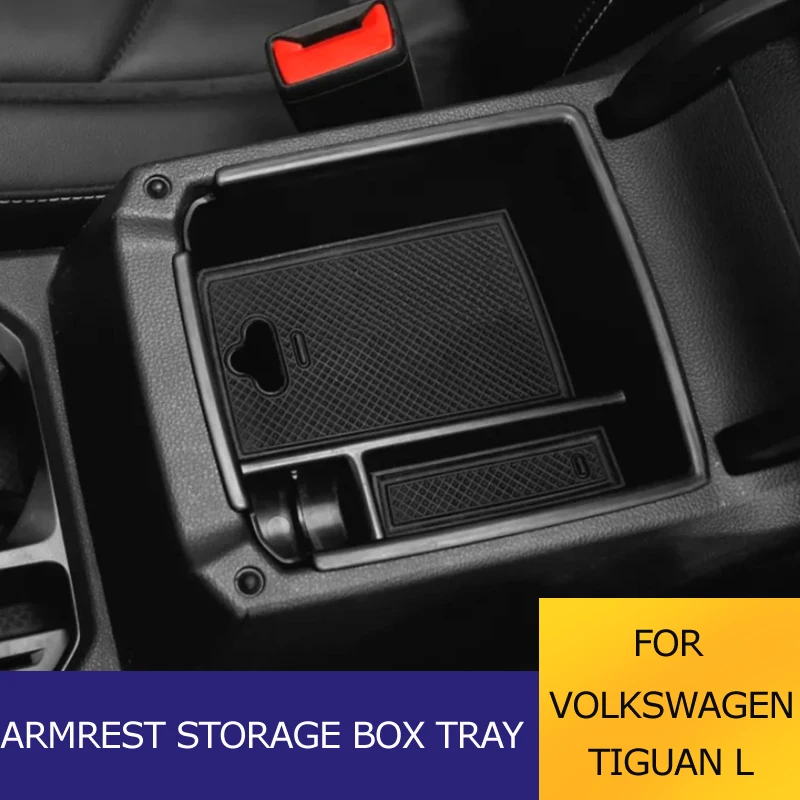 For Volkswagen VW Tiguan L 2017~2021 Car Console Armrest Storage Box Container Case Refit Accessories Styling