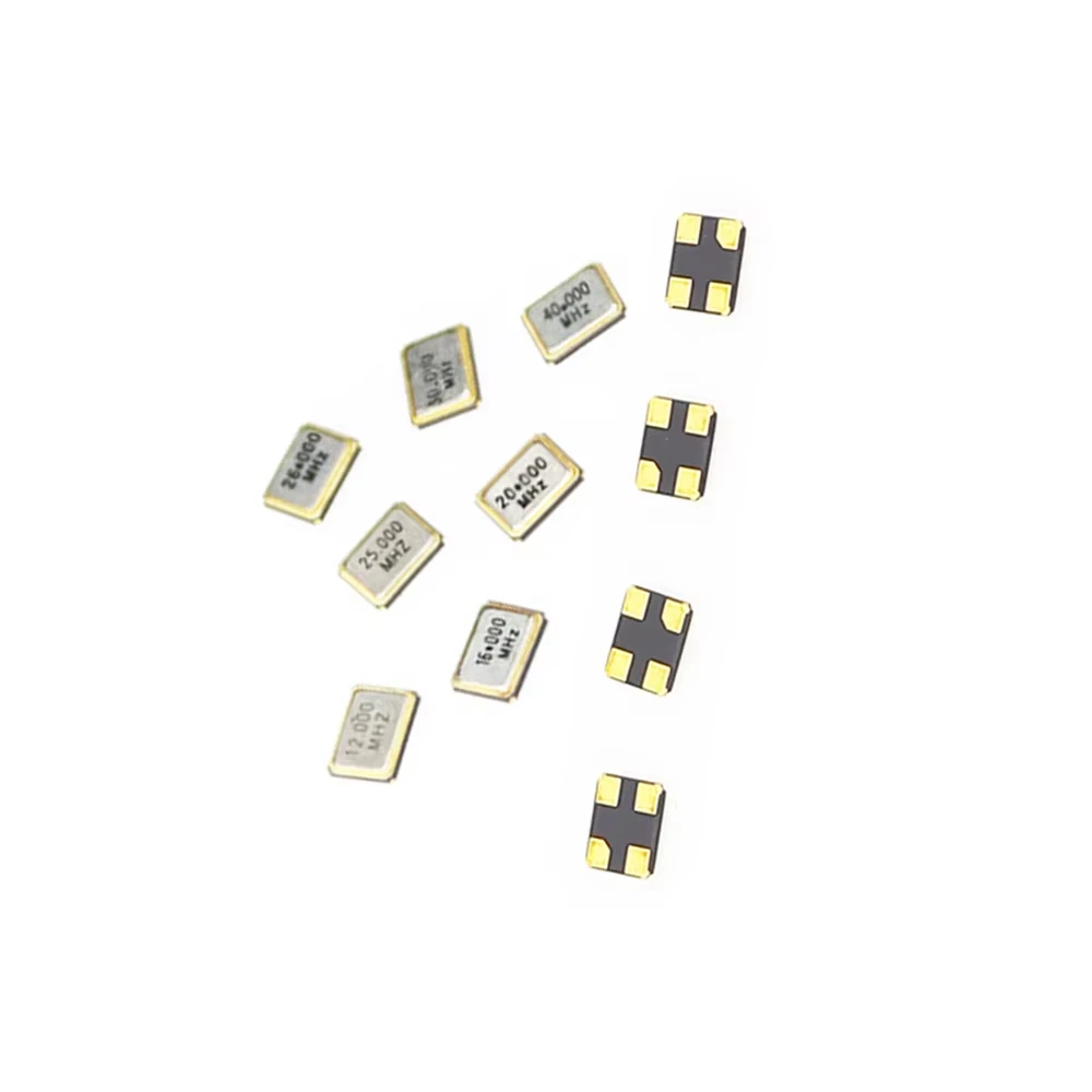 10PCS/LOT 3225  SMD Passive Crystal Oscillator 4PIN Oscillator 8Mhz 11.0592Mhz 12Mhz 13.56Mhz 14.31838Mhz 16Mhz 20Mhz 22.1184Mhz