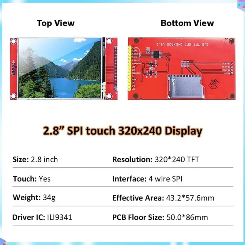 N93R 3X 2.8 بوصة 240X320 SPI TFT وحدة عرض إل سي دي المنفذ التسلسلي 51 محرك ILI9341V LCD وحدة المنفذ التسلسلي STM32 محرك العرض