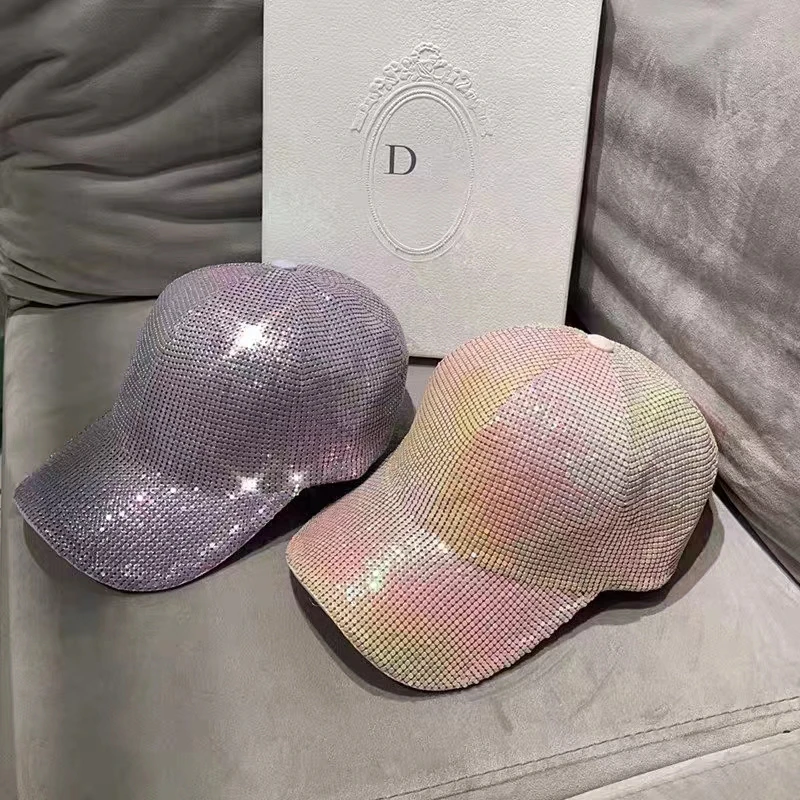 Gold 2023 new rhinestone Baseball cap empty hat luxury women\'s hat autumn fashion Baseball cap gorra hombre