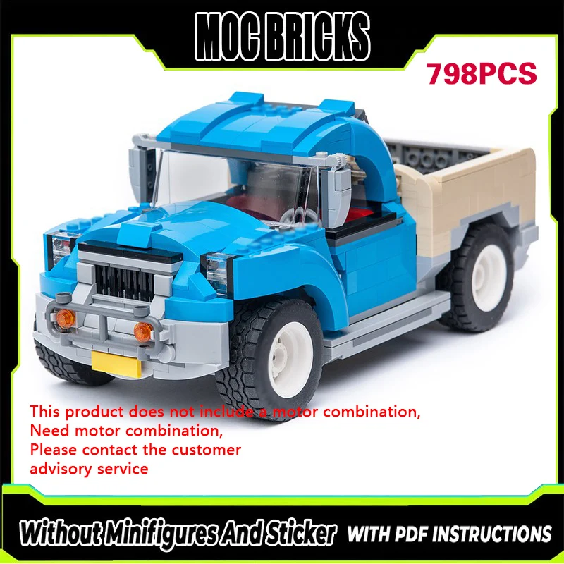 

City Car Model MOC Building Bricks Cargo Transport Pickup Truck Modular Technology Gifts Holiday Assemble Children Toys Suit