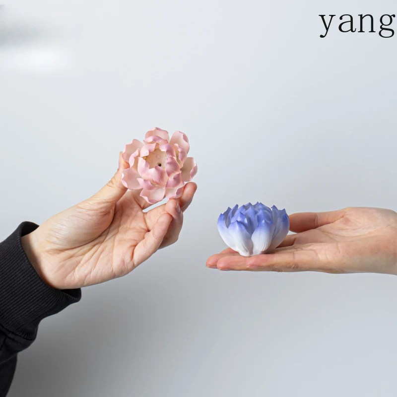 LTT Creative Ceramic Petal Fragrance Insert Ornament Chinese Hand Pinch Flower Fragrance Insert