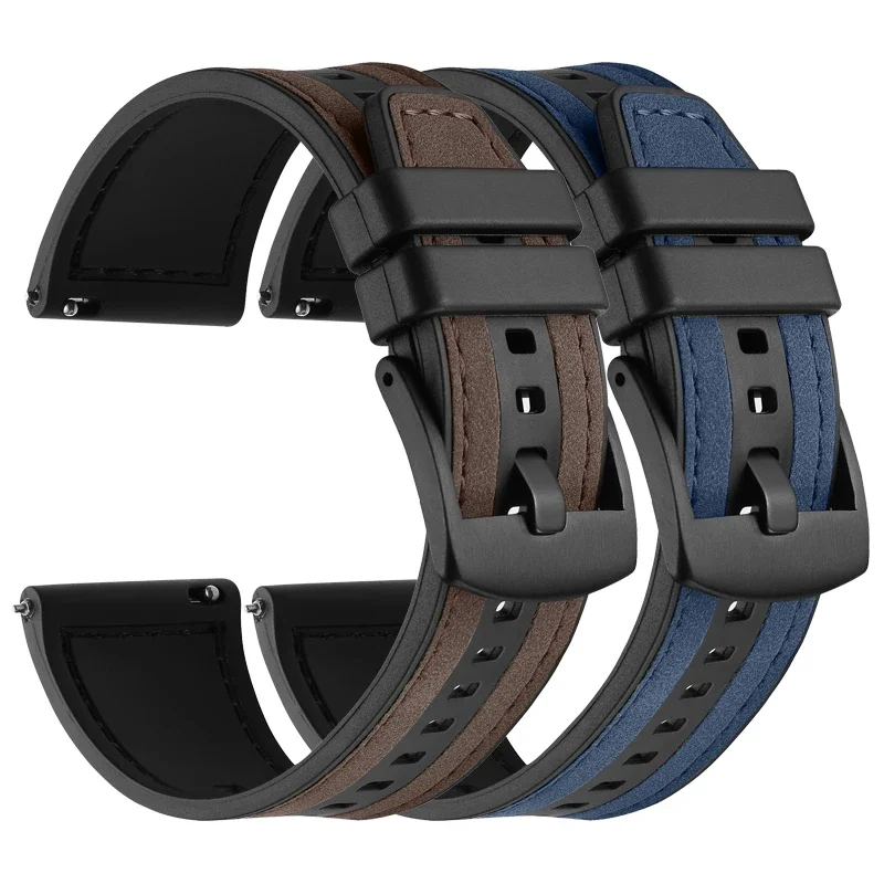 22mm Universele Lederen Band voor HAUWEI HORLOGE GT4/3 46MM Ademende Sport Band Quick Release Armband voor Horloge 4/3Pro 48mm