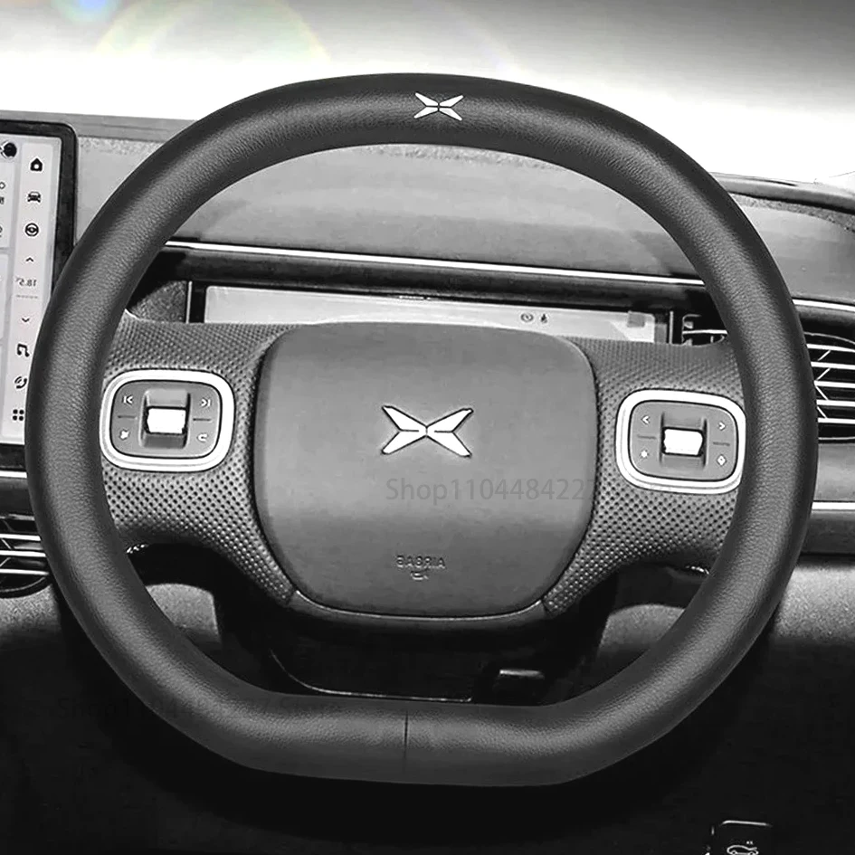 

For Xpeng G6 Steering Wheel Cover Genuine Leather Universal Ultra-thin Anti Slip Decorative Protection Car Handle Cover