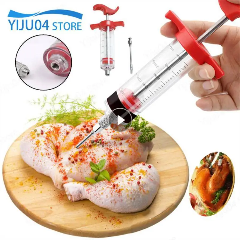 BBQ Meat Syringe Marinade Injector Chicken Flavor Syringe Kitchen Cooking Pork Steak Meat Sauces Kitchen BBQ Dining Accessories