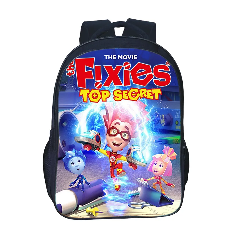 The Fixies Child Casual Schoolbag Kids Fun Game Pattern Knapsack Fashion Waterproof Double Wear Backpack Oxford Custom Mochilas