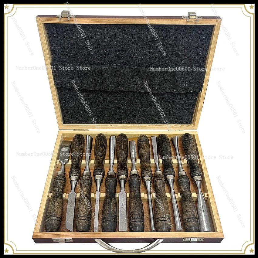 Woodworking Tools Woodworking Chisel 12-piece Set Carving Chisel 60CRV Carving Chisel