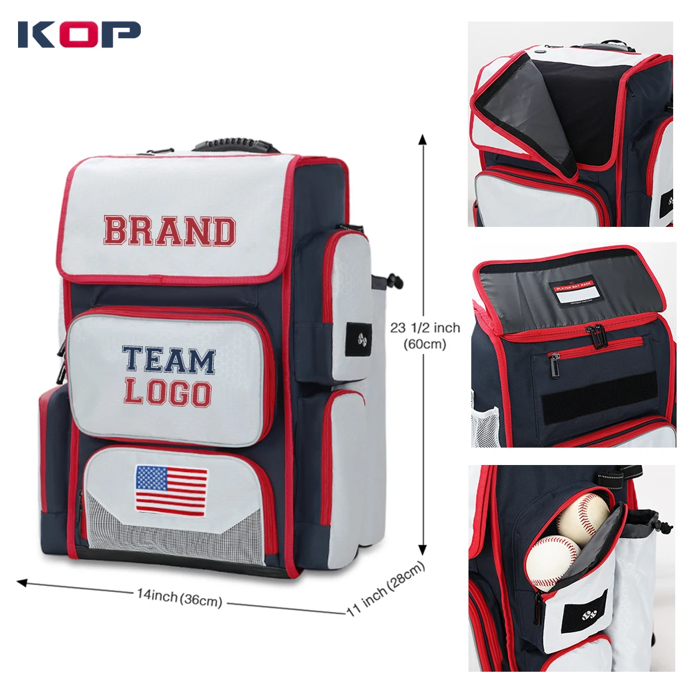 Super Large Capacity Storage Softball Baseball Sports Equipment Bag Backpack with Shelves System and Shoes Compartment