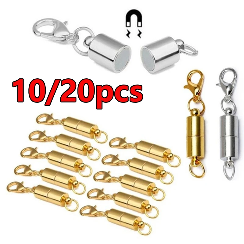

10pcs Stainless Steel Ball Magnetic Lobster Clasp Connector Diy Bracelet Necklace Accessories for Jewelry Making Findings