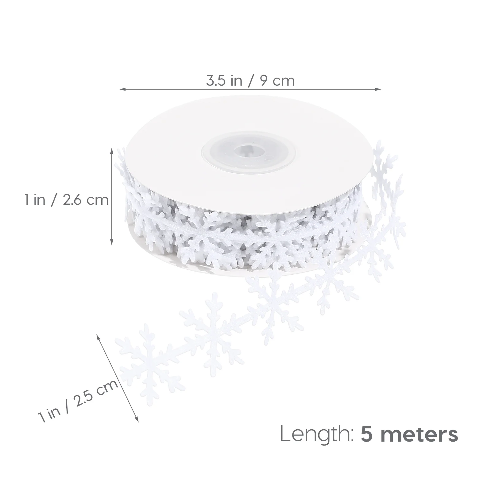 ندفة الثلج تقليم الشريط الأبيض لتزيين شجرة عيد الميلاد Diy بها بنفسك الحرفية الزفاف زين تأثيث المنزل ديكور سجل القصاصات #4