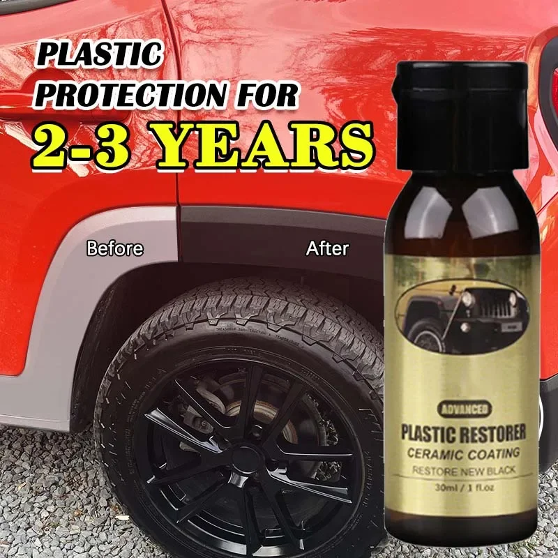 

Car Plastic Restore Agent Rubber Refurbish Plastic Restorer Back To Black Gloss Long-Lasting Protect Repair Plastics Rubber Care