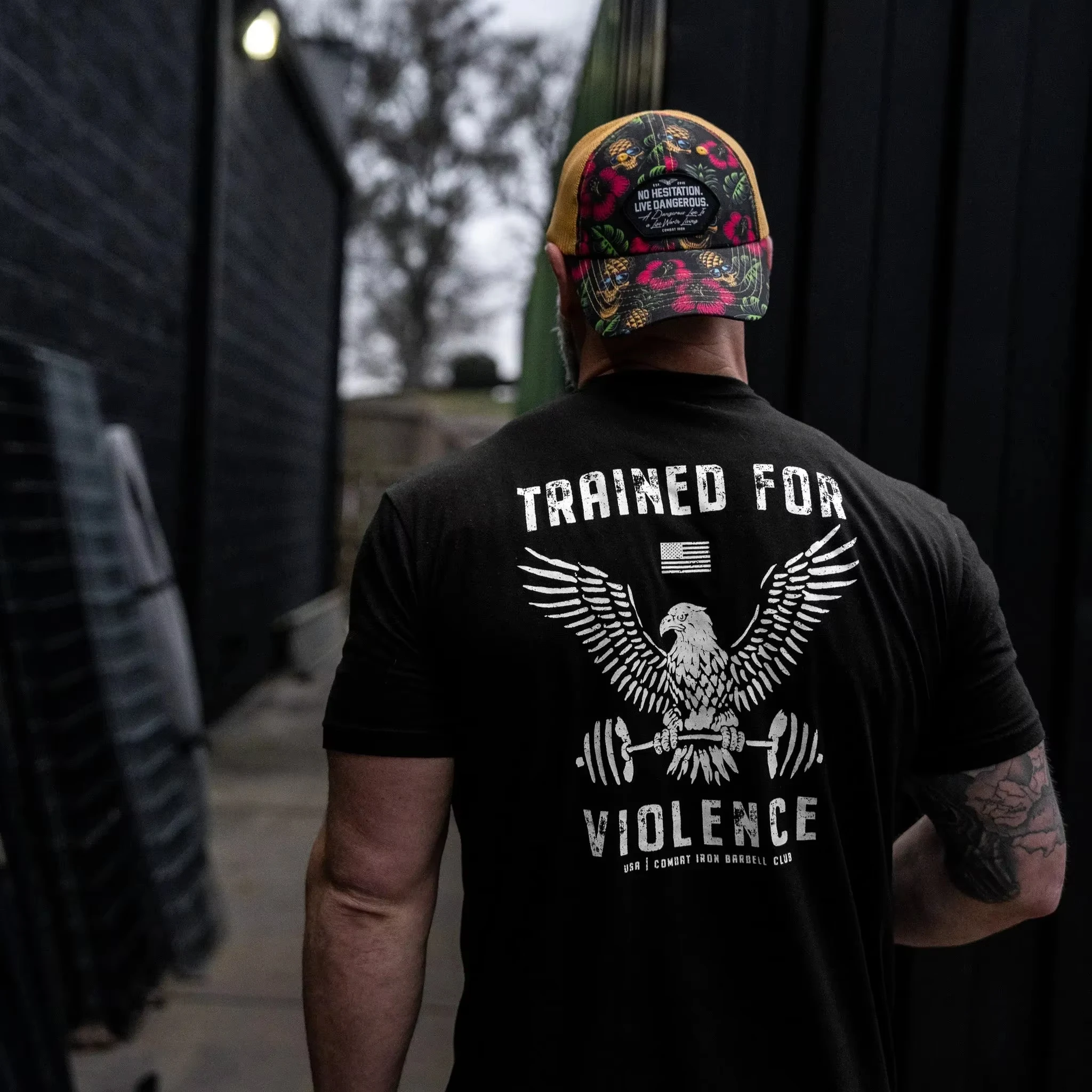 2026 Trained for Violence Men's T-Shirt - Combat Iron Military T-shirt - Suitable for Sports Wear Pure Cotton