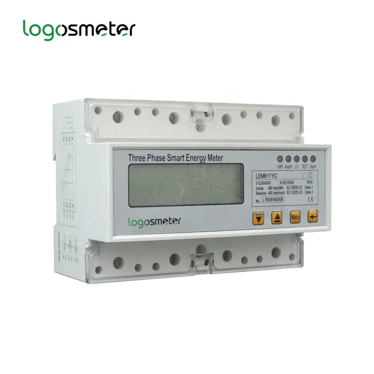 Three Phase remote control 4 tariffs  Modbus smart digital electronic energy meter LEM611YC