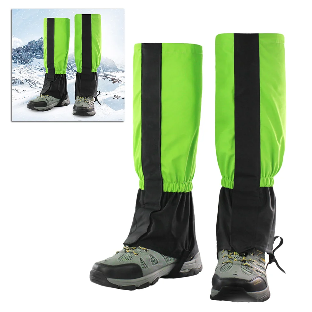 

1 Pair Waterproof Breathable Wearable Outdoor Skiing Climbing Hiking Snow Leg Gaiters Boot Covers Protectors (Green)