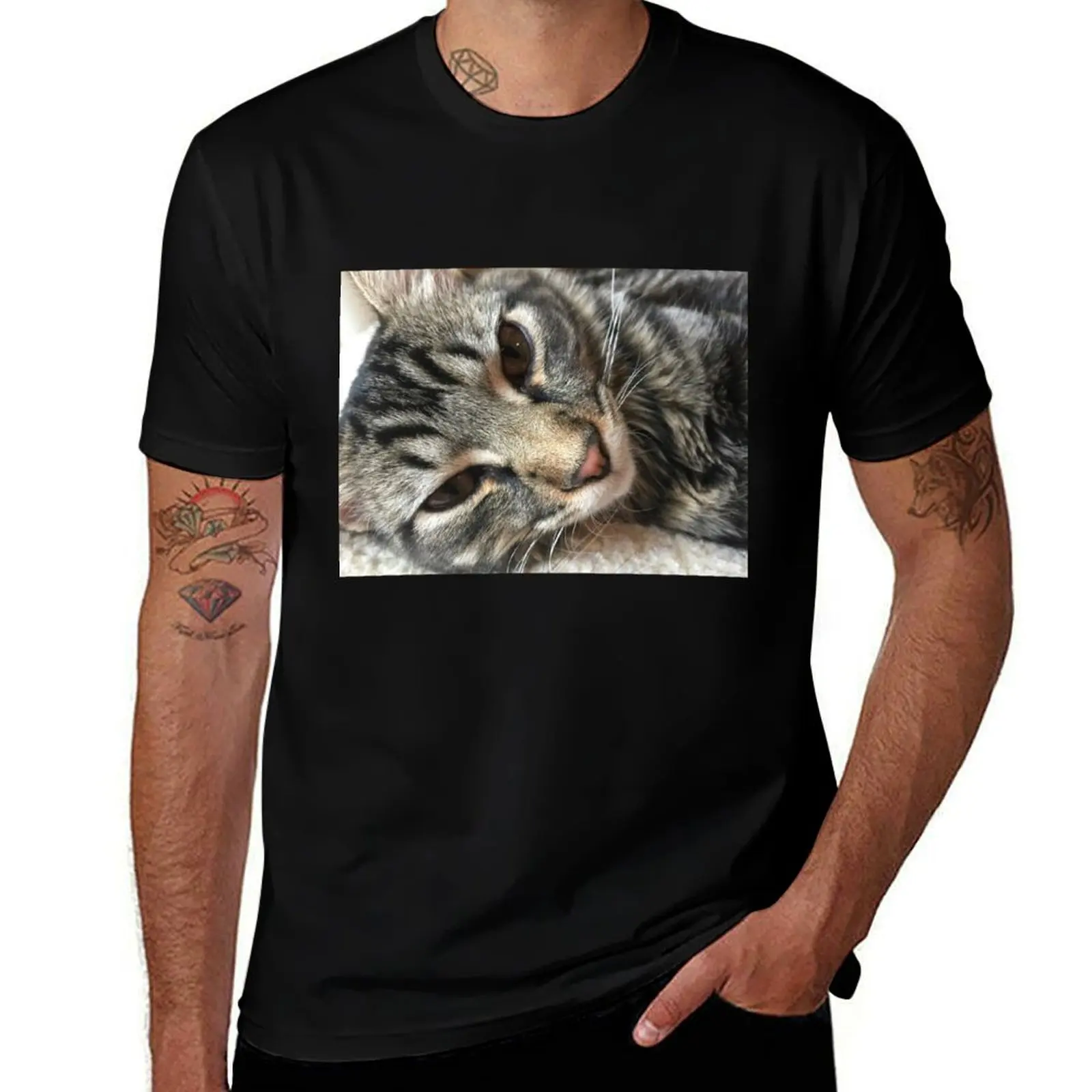 

Maine Coon Kitten T-Shirt t shirt custom print t shirt for man 100 percent cotton T-Shirt