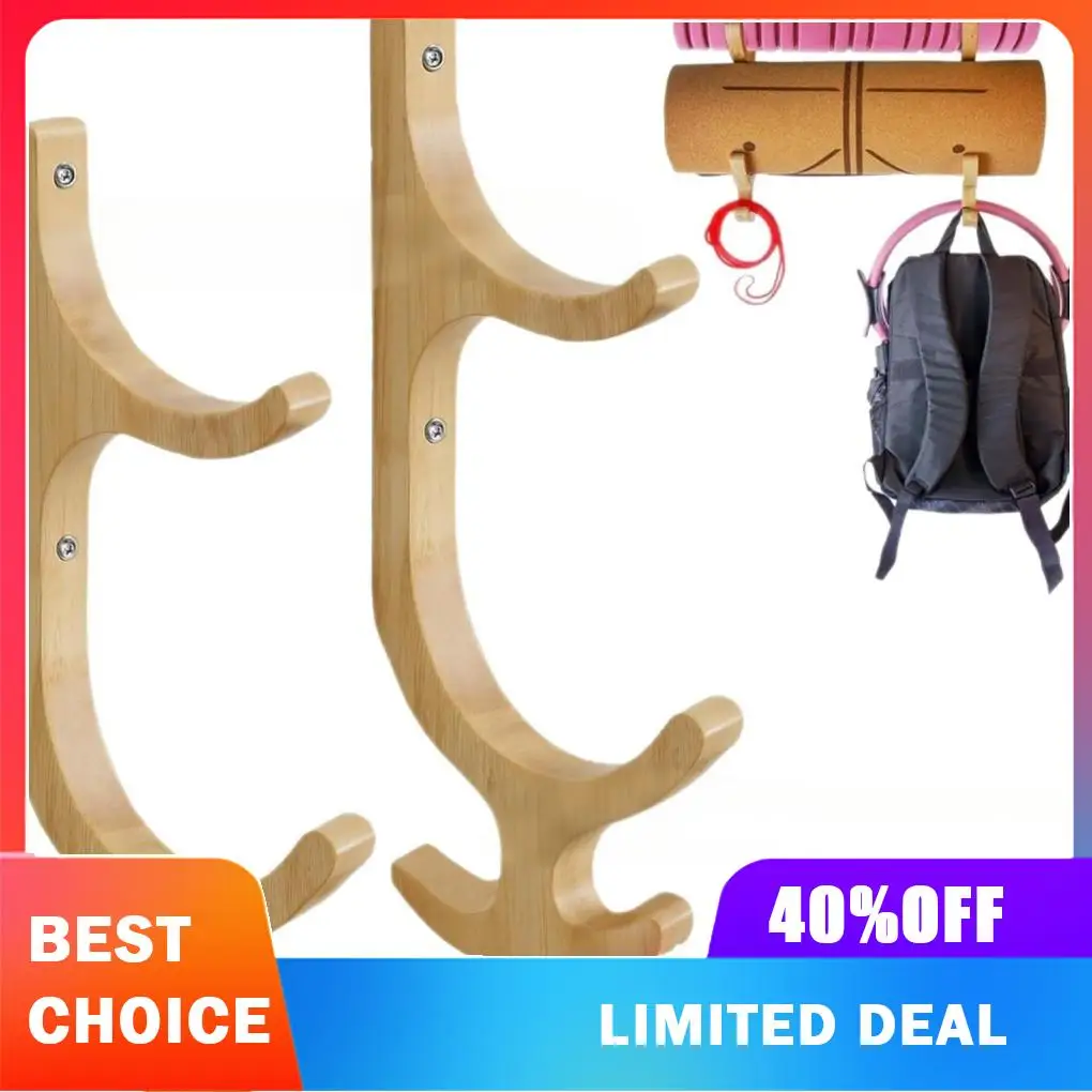 2pieces Wooden Yoga Mat Holder Store Gym Home Living With Style Load Bearing Capacity And Deformation