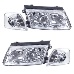 Kamshing A pair For Volkswagen Passat B5 2001-2005 Front Bumper Headlight Headlamp Head Light Head Lamp Corner lights Assembly