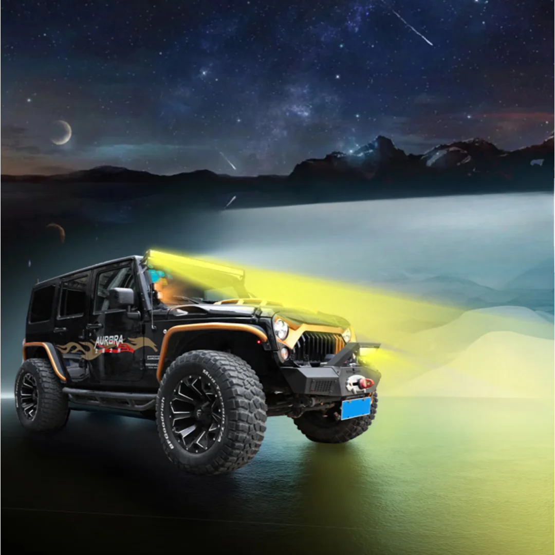 

Universal Off-Road LED Light Bar 20" Single Row Spot/Flood Combo Light For Grille & Bumper Mount