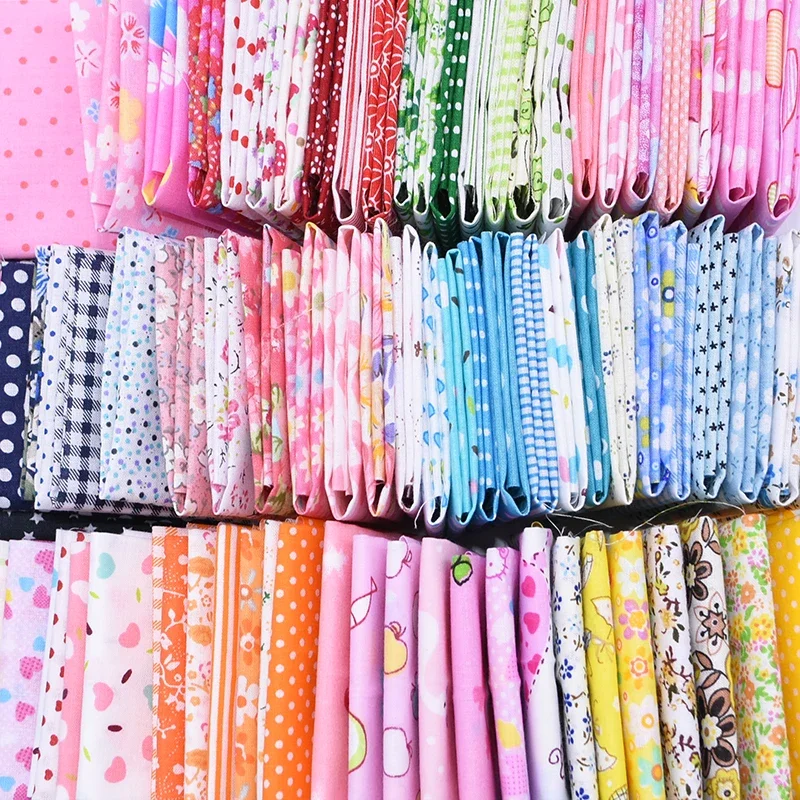 7Pcs Floral Printed Cotton Cloth 25x25cm Sewing Quilting Fabric for DIY Patchwork Needlework Christmas Crafts Sewing Accessories