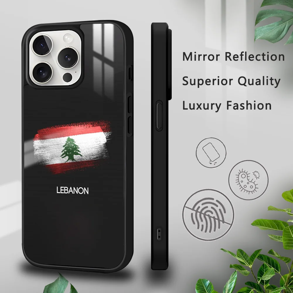 Flag Of L-Lebanon Phone Case For iPhone 16 15 14 13 12 11 Pro Xs Max Mini Plus Celulares Hard Funda