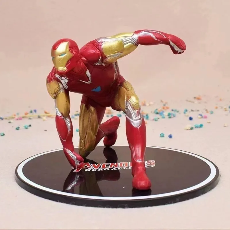 Anime vingadores figura homem de ferro capitão américa homem-aranha veneno marvel periférico meninos desktop carro ornamentos presente atacado